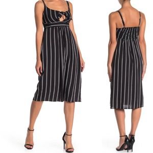 Velvet Torch Nordstrom Women's Striped Tie Front Midi Dress Medium